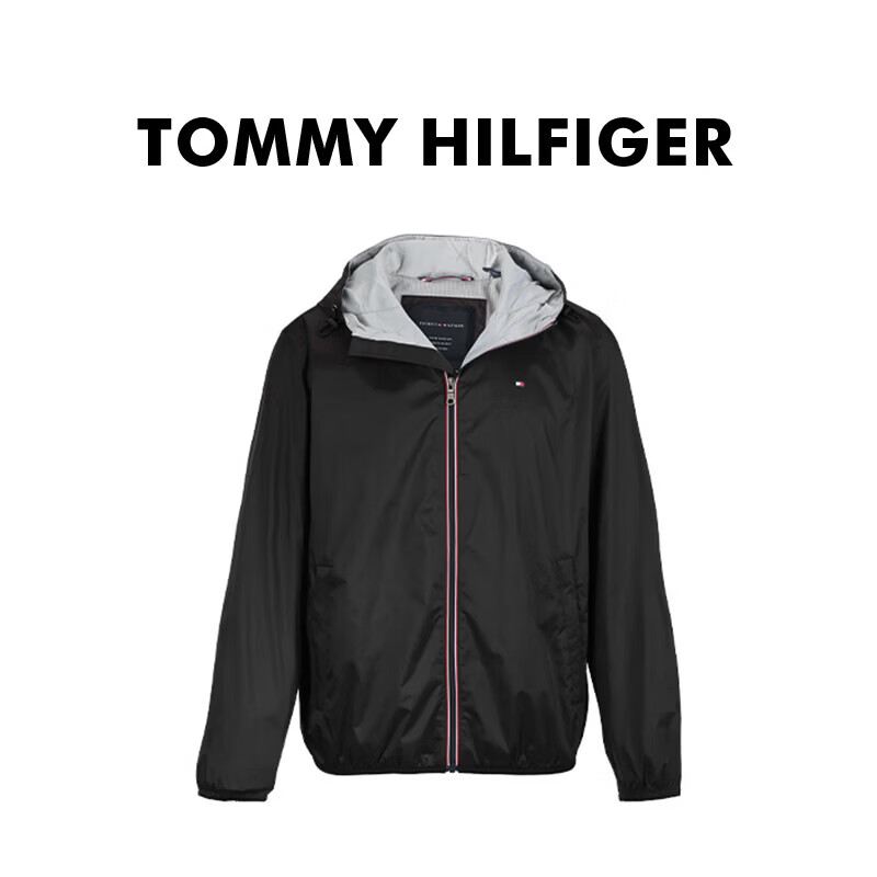 Tommy Hilfiger春夏新款时尚运动男轻薄夹克外套礼物157AN076黑L