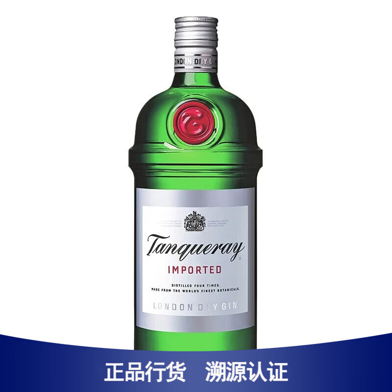 添加利品牌推荐 Tanqueray Gin添加利金酒琴酒伦敦干杜松子酒露酒洋酒 伦敦干味金酒 750mL 1瓶