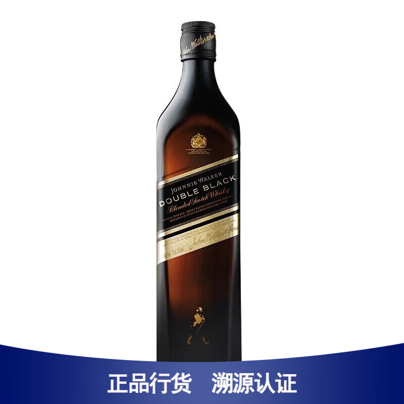 尊尼获加（JOHNNIE WALKER）品牌推荐 JOHNNIE WALKER 尊尼获加进口威士忌洋酒烈酒帝亚吉欧 尊尼获加醇黑黑方 700mL 1瓶 无盒