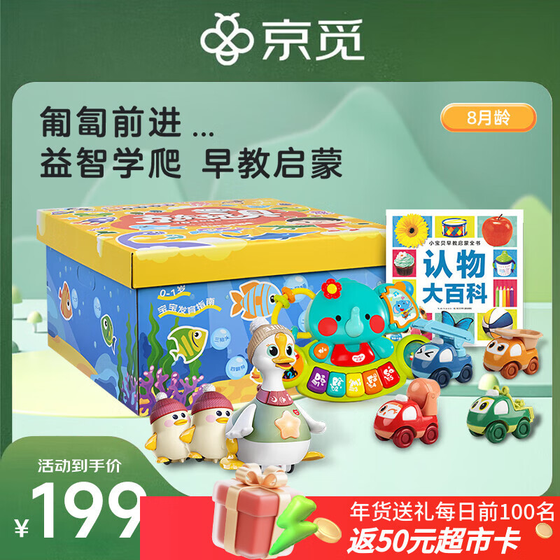 早教盒子 新8月龄儿童早教玩具套装宝宝玩具 男孩女孩生日礼物