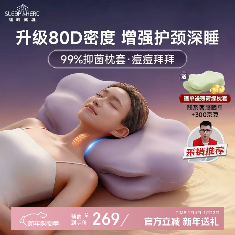 ���ڲ�����˯��Ӣ�ۣ�SleepHero����˯�ƶ���ͷ��׵������˯��ר�þ�׵��ר�� 80D̫�ռ�������ͷ 266.4Ԫ(������)