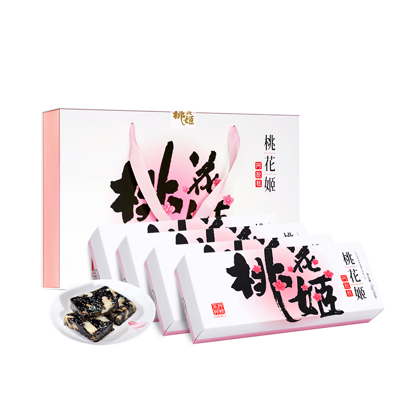 东阿阿胶官方店【侯明昊推荐】桃花姬阿胶糕 早餐营养品 新年礼物年货礼盒 【送试吃装】 75g*4盒 礼盒装