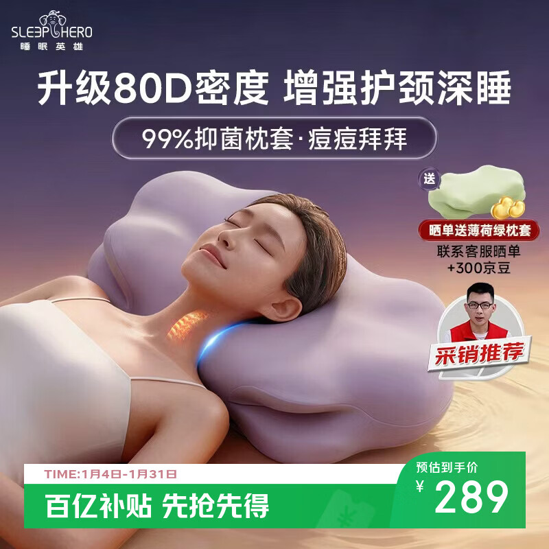 ���ڲ�����˯��Ӣ�ۣ�SleepHero����˯�ƶ���ͷ��׵������˯��ר�þ�׵��ר�� 80D̫�ռ�������ͷ 266.4Ԫ(������)