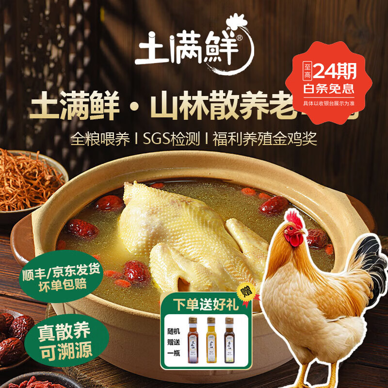 土满鲜皖南公鸡1.8斤林下跑山土鸡真散养三黄鸡整只红烧鸡肉年货送礼 炖汤|母鸡单只900g 皖南散养土鸡不土包赔