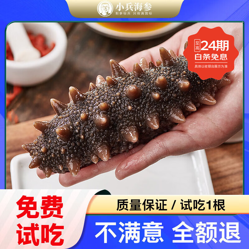小兵海参买2斤送1斤鲜食海参即食海参辽刺参免泡发开袋即食 【单斤降100元】到手1斤 7-9只/斤