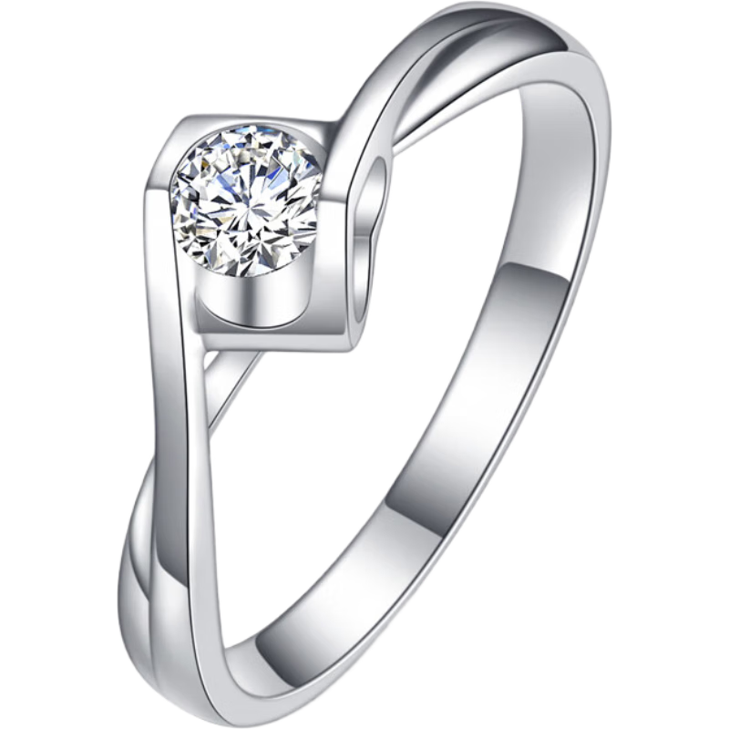 星眸珠寶天使之吻鉆戒18k金心形50分鉆石戒指正品真鉆結婚求婚送女友 18K金鉆戒-主鉆70分IJ色SI 9-20號圈可選