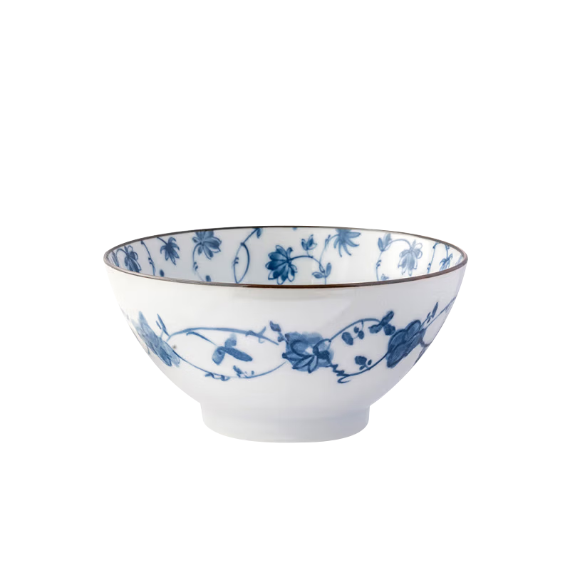 美濃燒（Mino Yaki） 日本進(jìn)口美濃燒 陶瓷碗飯碗日式餐具 進(jìn)口家用瓷盤碟大號湯碗 7.0英寸面碗【17.8CM*9.5CM】