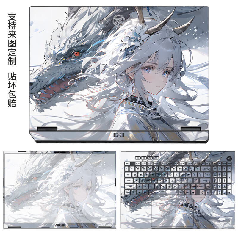 酷力驰 华硕天选6/6Pro贴纸天选4/5Pro保护膜2/3/4plus/锐龙AI版Air机身外壳贴膜 款式16 ABC面