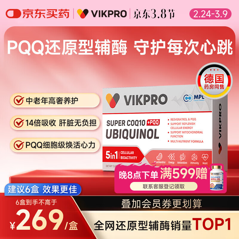VIKpro��ԭ��PQQ��øQ10 �߶˾����������������� ϸ����Դ������30�� 