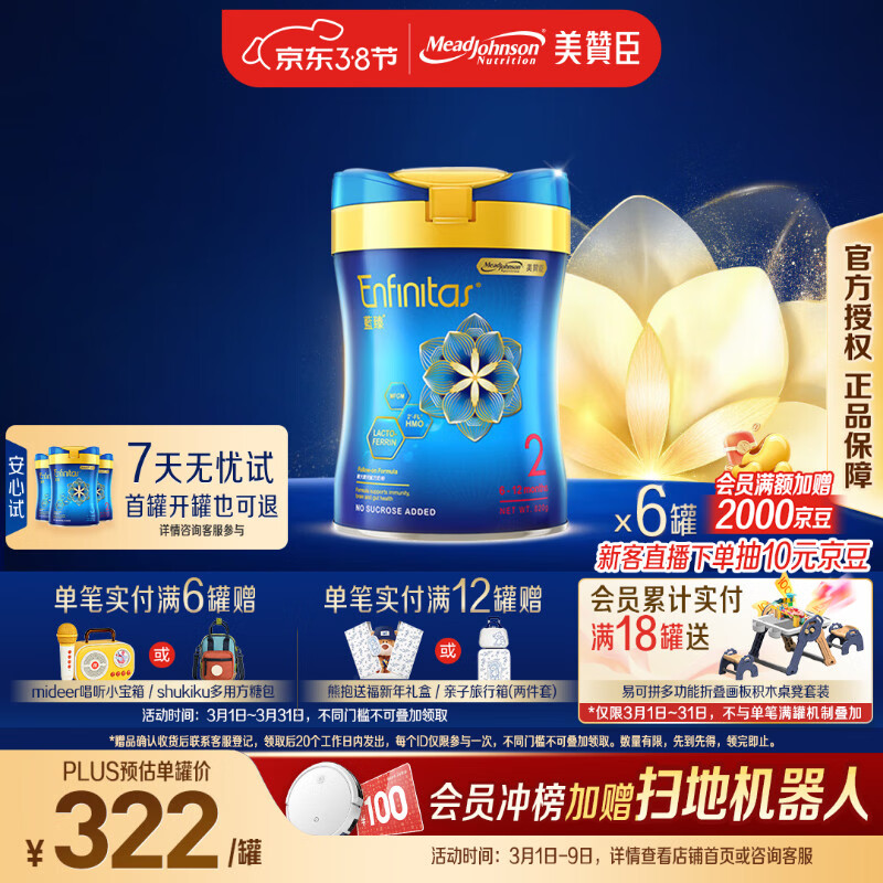 Mead Johnson/���޳� �۰����� 2�� Ӥ���̷� 820g 6��