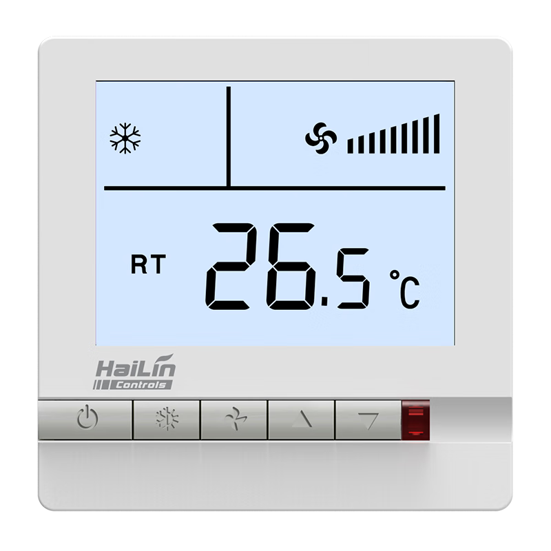 HAILIN中央空调温控器 海林风机盘管液晶开关面板HL108系列 HL108DB2-L*20只装