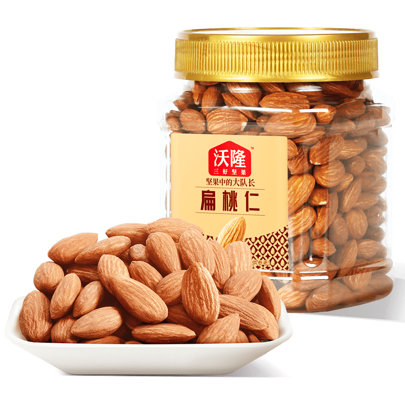 沃隆坚果紫衣腰果巴旦木罐装坚果炒货休闲食品零食大礼包  【进口鲜果】210g紫衣腰果+211g巴旦木