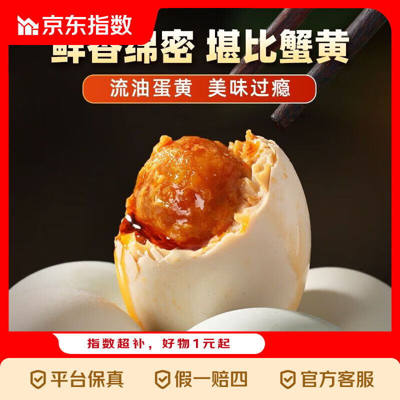京喜爆款咸鸭蛋4.99元到手10枚，流油鲜香早餐必备