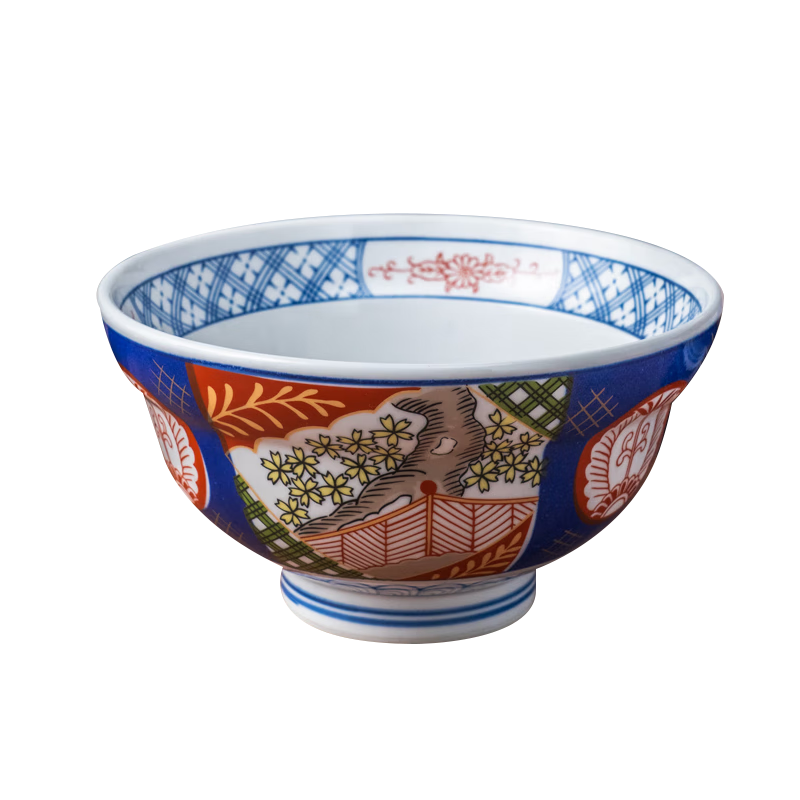 美浓烧美浓烧 日本进口饭碗有田烧古伊万里宫廷风陶瓷碗 6英寸梅开五福丰腰