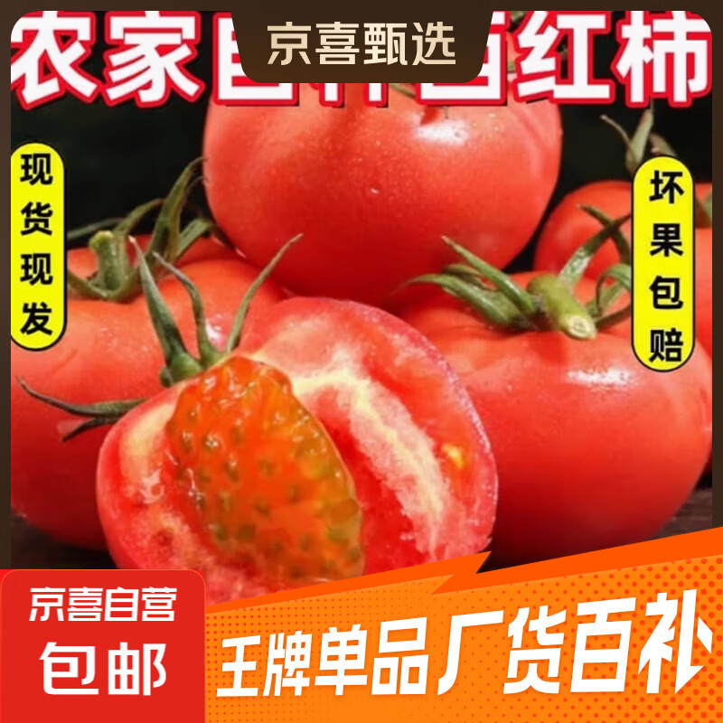 西红柿水果沙瓤番茄多汁新鲜蔬菜生鲜减肥减脂可生吃 西红柿 4斤 家庭装