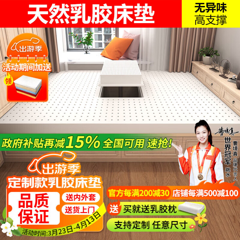 活力家族榻榻米床垫定做乳胶床垫子定制2米2.2米订制任意尺寸大炕垫可折叠 【95D】3cm（含内外套） 200cm*220cm
