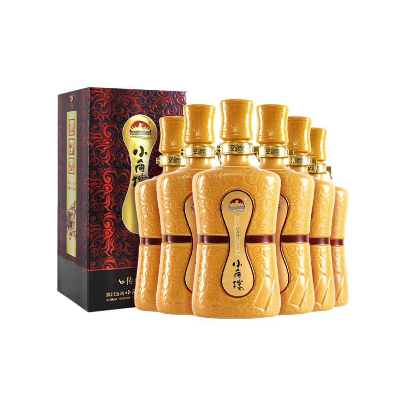 小角楼传承九号52度浓香型白酒 固态纯粮食 商务婚宴礼盒白酒 送礼 52%vol 500mL 6瓶 带3礼品袋
