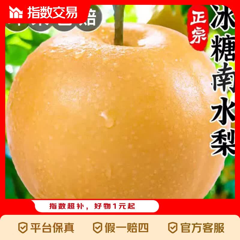 泽华果品山东莱阳南水梨 脆甜多汁当季新鲜水果整箱源头直发包邮 南水梨净重4.5斤7-9个果源头直发