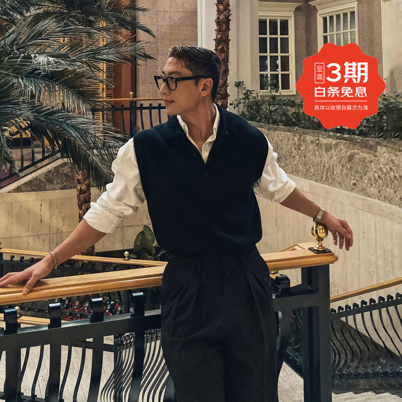 ���Ǵ���POLO��ë�±������ĺ��渴�������ë������������������֯���� ��ɫ�����ף� XL 146Ԫ