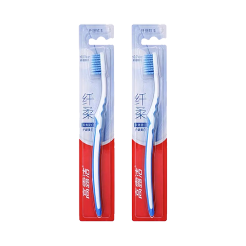 高露洁（Colgate）纤柔双效旋白牙刷双支装