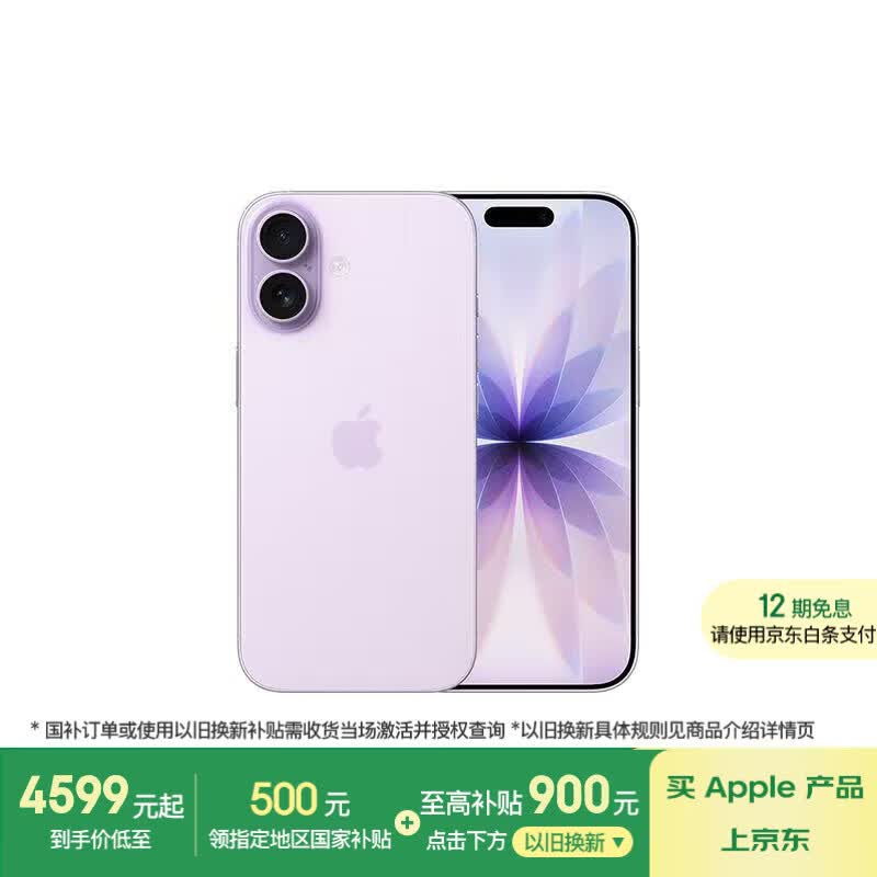 Apple iPhone 17 256GB ޹�²���ɫ 5G˫��˫���ֻ� 4599Ԫ