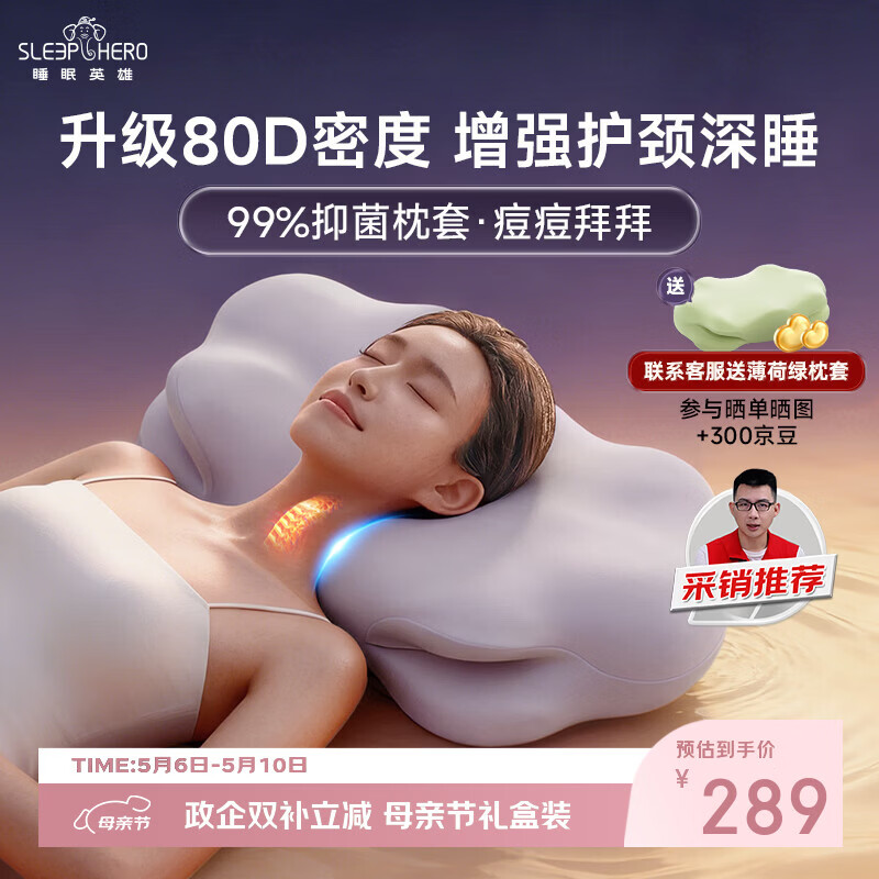���ڲ�����˯��Ӣ�ۣ�SleepHero����˯�ƶ���ͷ��׵������˯��ר�þ�׵��ר�� 80D̫�ռ�������ͷ 245.7Ԫ(������)