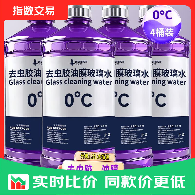 去油膜玻璃水1.3L*4瓶 2.9元 - 线报酷