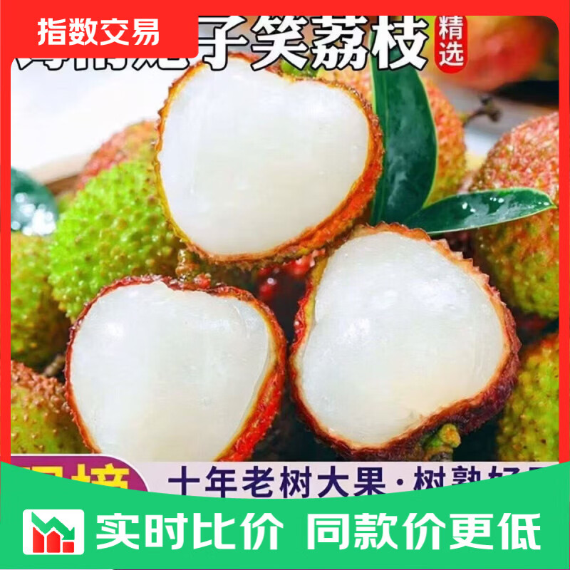 正宗海南妃子笑荔枝 现摘现发 爆汁甜脆核小 清甜多汁 净重4.5斤单果15g+