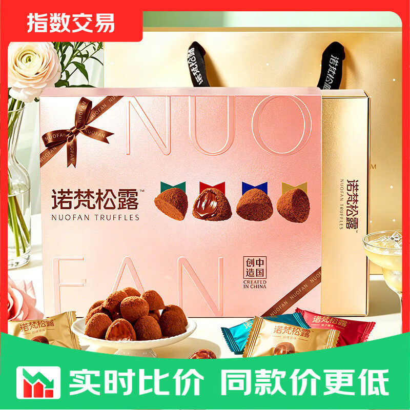 松露巧克力礼盒休闲零食生日礼物送礼健身圣诞礼物 巧克力礼盒120g 1盒