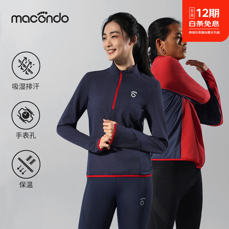 马孔多（macondo）原创单品｜女子跑步方格外套战术格面料吸湿排汗插片式侧缝 夜海蓝 M