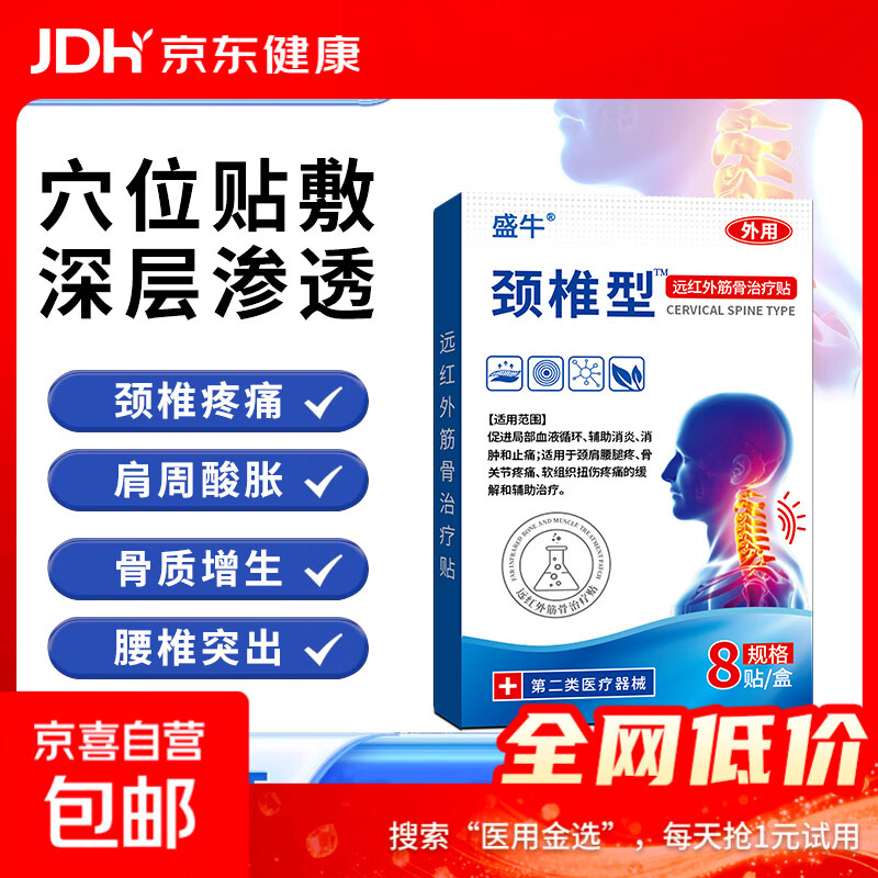 颈椎痛止痛膏药贴膏药舒筋活血止痛消炎腰椎间盘突出风湿关节消炎 1盒8贴【试用装】