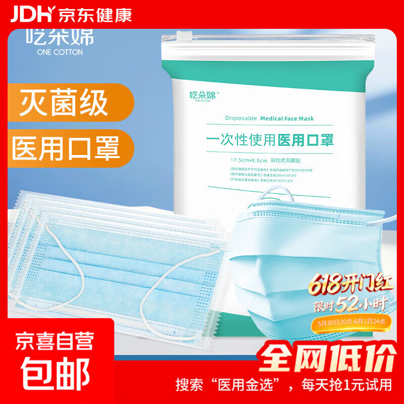 灭菌级独立装医用口罩 5.9元 - 线报酷