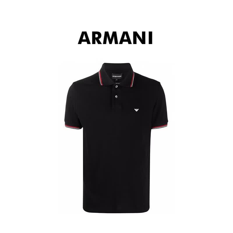 EMPORIO ARMANI夏季新款运动休闲男短袖t恤polo衫礼物8N1FB41JPTZ 黑 XL