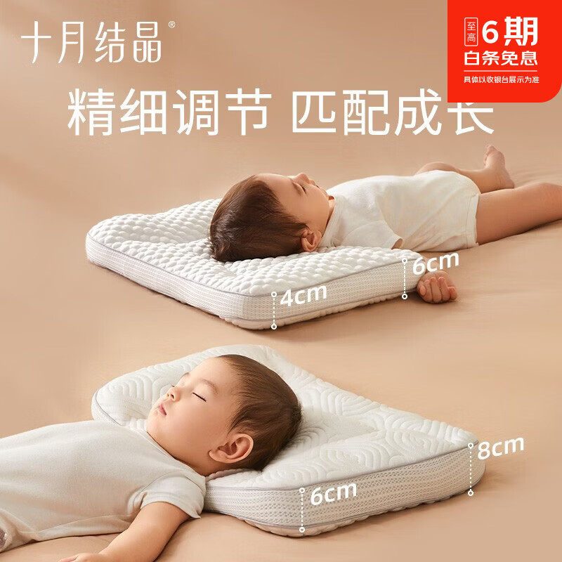 十月结晶分区枕宝宝枕头6个月-8岁儿童枕头可水洗四季学生护颈枕 二段【3岁-6岁适用】长50cm*宽35cm*枕高6-8cm 卡通动漫 冷暖款【送双面体感枕套】分段调节 匹配成长