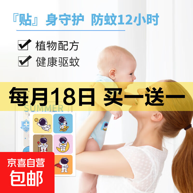 卡通驱蚊贴72贴 3.99元，小浣熊驱蚊花露水100ml 10.19元 - 86线报