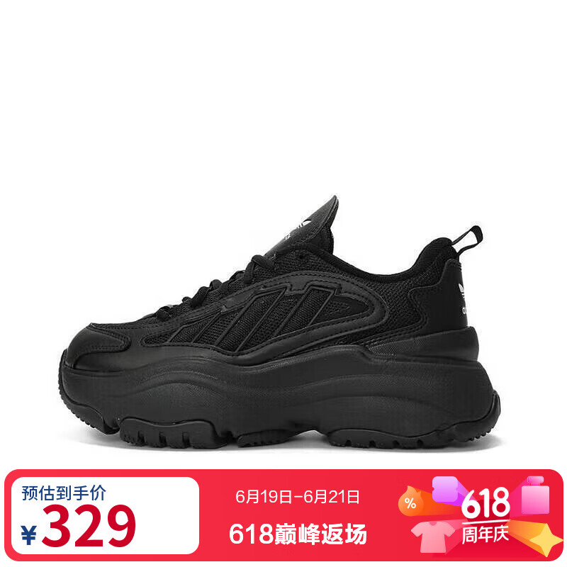 阿迪达斯（adidas）三叶草 女子 OZGAIA W 休闲鞋 JQ4110 黑色 37