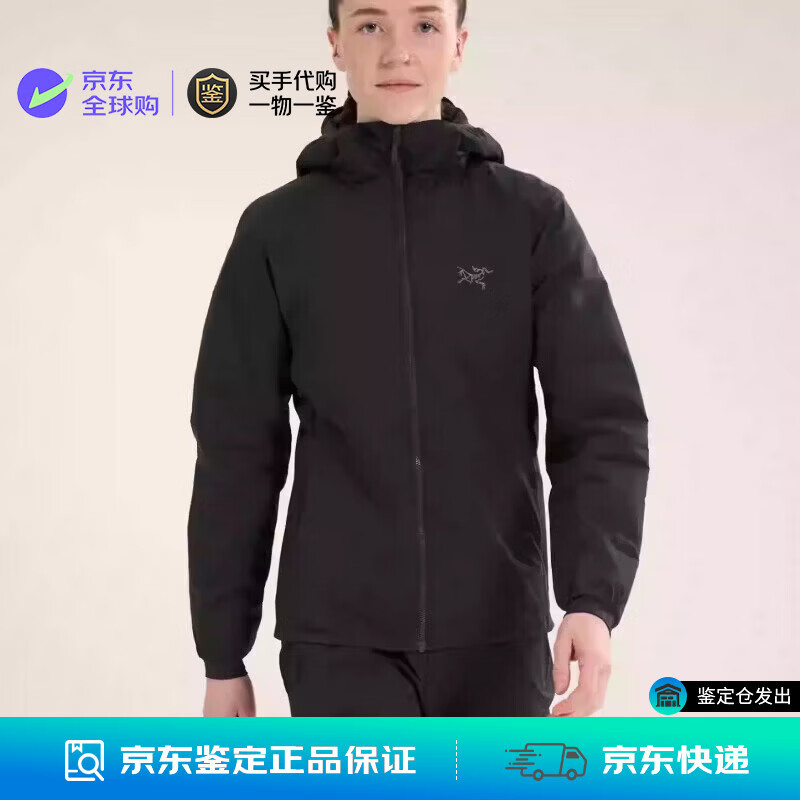 始祖鸟（ARC'TERYX）女士ATOM HOODY 阿童木保暖连帽棉服 X9452 黑色 XL