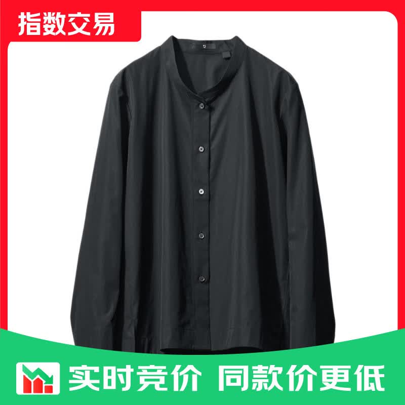 优衣库夹克式衬衫/长袖女装衬衣487181 09 黑色 XL