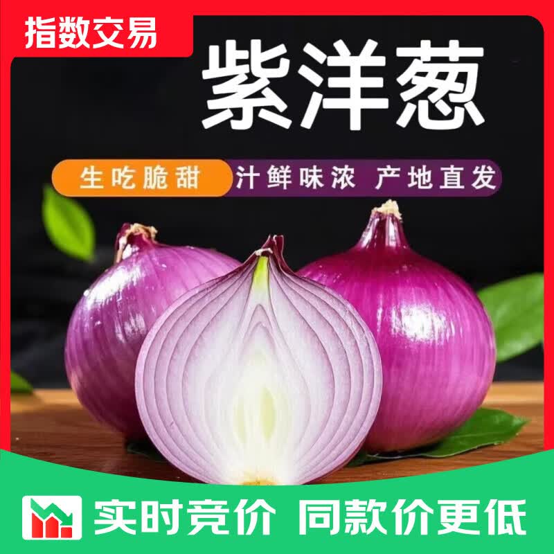 山东新鲜紫皮洋葱脆甜农家自种紫洋葱花青素高生鲜蔬菜 5斤带箱