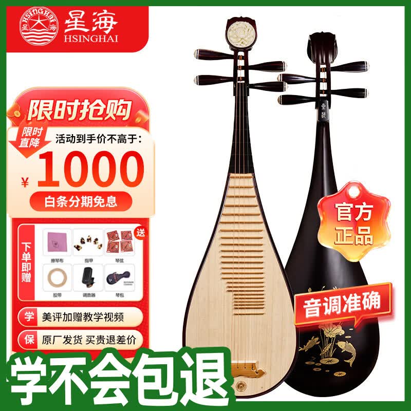 星海琵琶8971LY硬木乐器 儿童成人初学专业考级演奏 定制款
