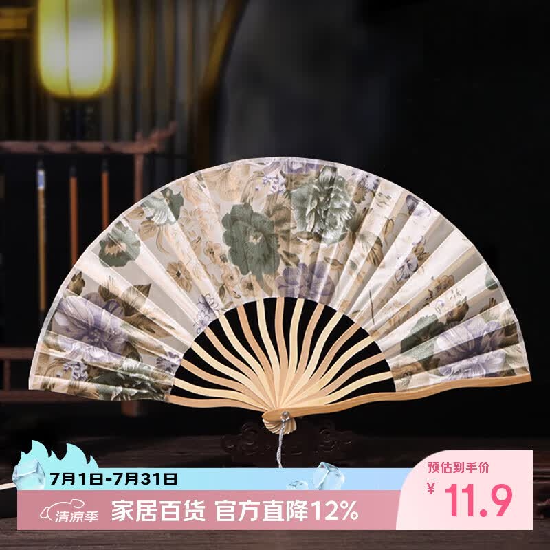 极度空间 扇子折扇中国古风女扇复古舞蹈扇生日礼物夏天古装拍照中式折扇