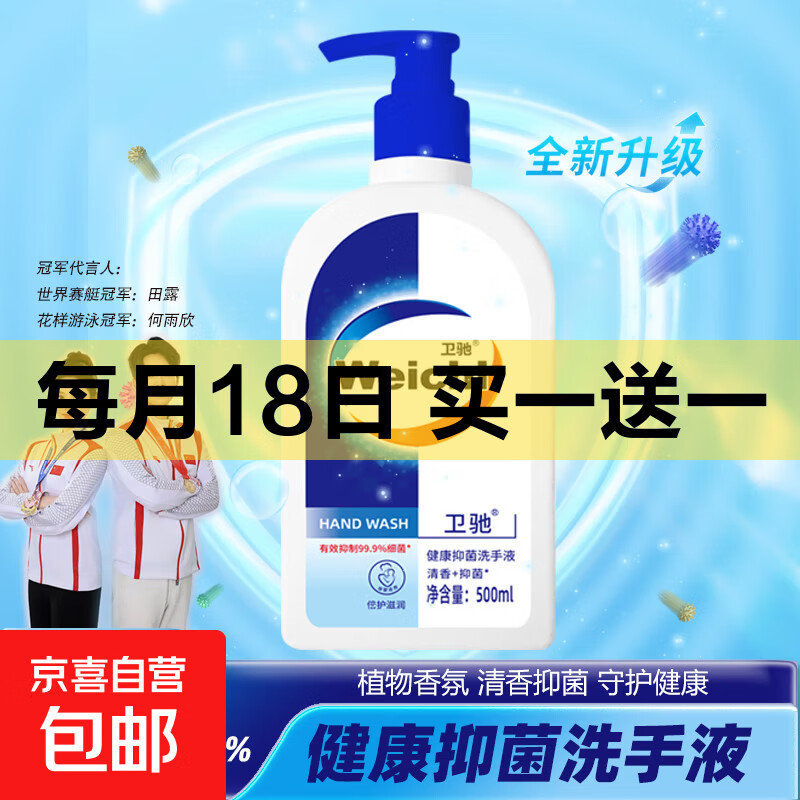 抑菌净护洗手液500ml按压泵头手部清洁滋润持久清香家用商用正品 500ml*1瓶送1个泵头