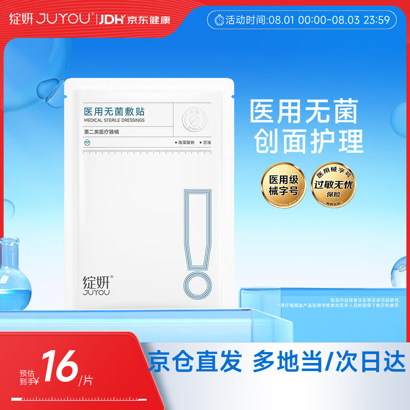 绽妍医用无菌敷料面膜 敏感肌面部保湿补水膜激光项目术后修复贴1片