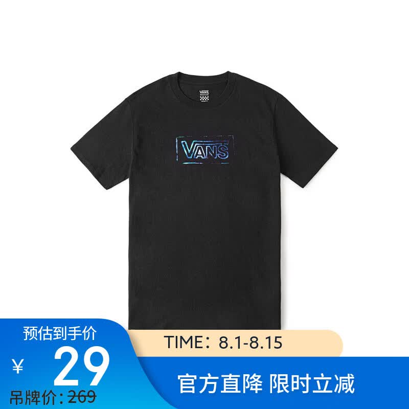 万斯范斯女装短袖Tee SS运动健身训练上衣跑步T恤 S