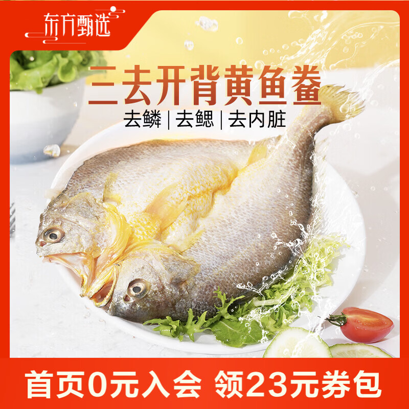 东方甄选黄鱼鲞福建宁德三去大黄鱼半成品冷冻鱼生鲜海鲜黄鱼黄花鱼年货 【到手5条】黄鱼鲞 1.3kg *1袋