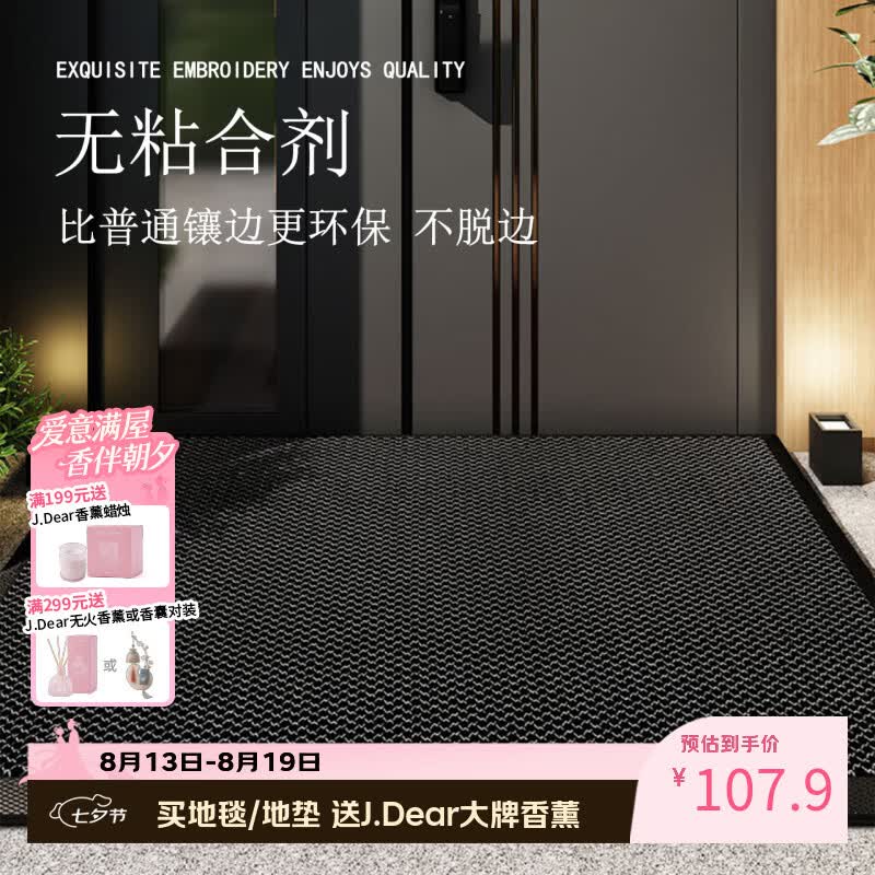 雨萱弹力丝入户地垫免洗除尘防滑脚垫门口家用别墅高端进门垫室外地毯
