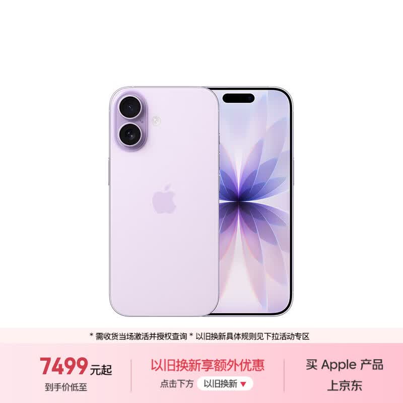 Apple/苹果 iPhone 17 512GB 薰衣草紫色 支持移动联通电信5G 双卡双待手机