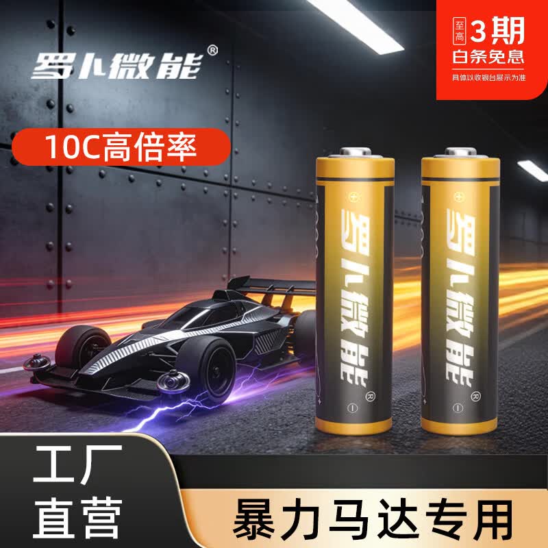 罗卜微能升级10C倍率四驱车专用5号充电电池暴力马达不掉速五号套装配件 10C倍率全程不掉速【快人一步】 5号充电电池*6节(四槽充电器)