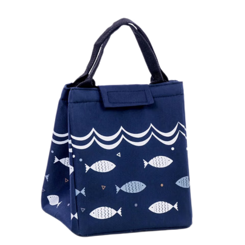 Jidaocook保温袋带饭牛津布饭盒袋加厚保温袋便当包手提包学生防水便当袋饭 藏蓝