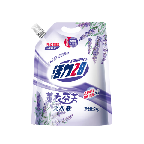 活力28薰衣芬芳洗衣液2kg香味持久留香补充装去污渍护色防串色家用 4斤【薰衣草香】
